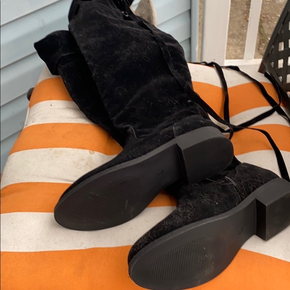 Over-the-knee suede boho boots - Picture 3 of 4